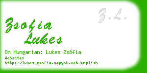 zsofia lukes business card
